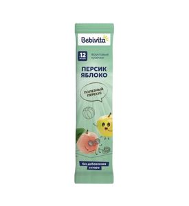 Bebivita Фруктовые кусочки «Персик-яблоко», 20гр.