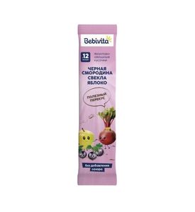 Bebivita  Фруктовые кусочки «Черная смородина-свекла-яблоко», 20гр.