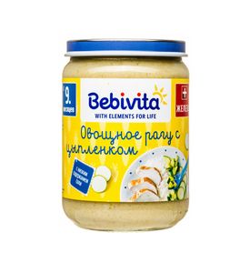 Bebivita 1856RU	 Овощное рагу с цыпленком, 190 гр.