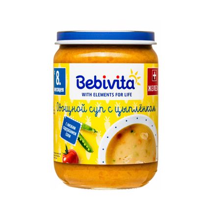Bebivita 1871RU	 Овощной суп с цыпленком, 190 гр.