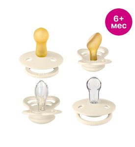 BIBS Набор пустышек, Try-it 4 шт. Ivory, 6+ мес. 92340 BIBS Набор пустышек, Try-it 4 шт. Ivory, 6+ мес. 92340
