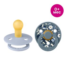 BIBS Набор пустышек латексных Liberty Colour, 2 шт. - Bobo - Dusty Blue Mix, 0+ мес. 11020102 BIBS Набор пустышек латексных Liberty Colour, 2 шт. - Bobo - Dusty Blue Mix, 0+ мес. 11020102