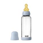 BIBS - Baby Blue Стеклянная бутылочка с латексной соской, средний поток 240 мл 5020231 BIBS - Baby Blue Стеклянная бутылочка с латексной соской, средний поток 240 мл 5020231