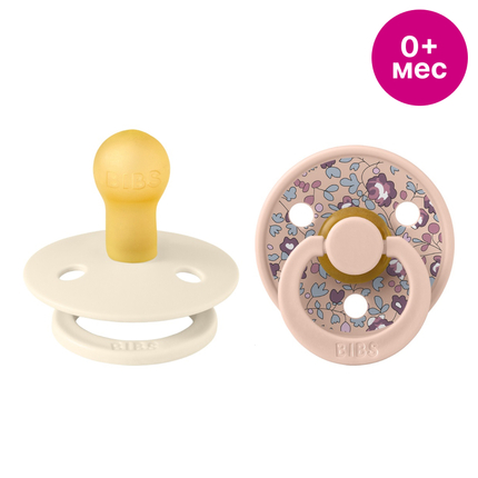 BIBS Набор пустышек латексных Liberty Colour, 2 шт. - Eloise - Blush, 0+ мес. 11011102