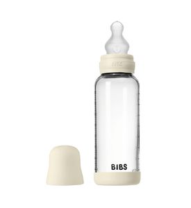 BIBS - Ivory Стеклянная бутылочка с силиконовой соской, средний поток 240 мл. 50201216