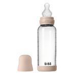 BIBS - Blush Стеклянная бутылочка с силиконовой соской, средний поток 240 мл  50201244 