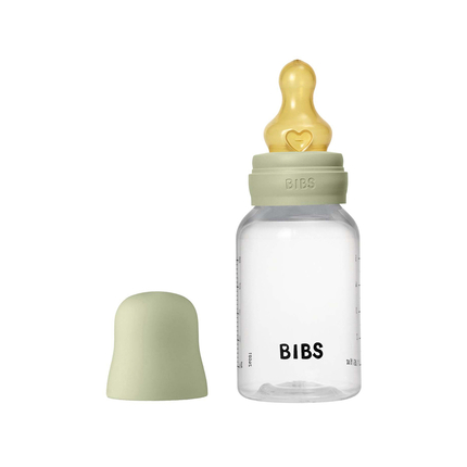 BIBS - Sage, Бутылочка с латексной соской, медленный поток 150 мл. 05341