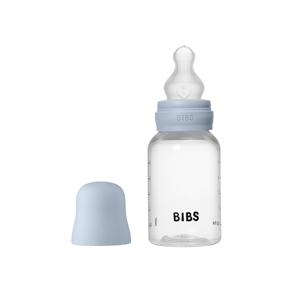 BIBS - Baby Blue, Бутылочка с силиконовой соской, медленный поток 150 мл. 05348