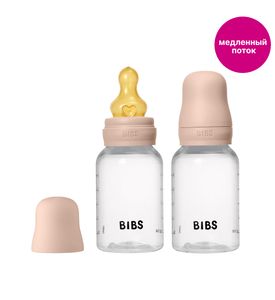 BIBS - Blush, Набор бутылочек с латексной соской, медленный поток 150 мл 2 шт 5116244 BIBS - Blush, Набор бутылочек с латексной соской, медленный поток 150 мл 2 шт 5116244