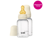 BIBS - Ivory, Набор бутылочек с латексной соской, медленный поток 150 мл 2 шт 5116216 BIBS - Ivory, Набор бутылочек с латексной соской, медленный поток 150 мл 2 шт 5116216