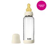 BIBS Boheme - Ivory Стеклянная бутылочка с латексной соской, средний поток 240 мл 50202216 BIBS Boheme - Ivory Стеклянная бутылочка с латексной соской, средний поток 240 мл 50202216