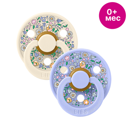 BIBS Набор пустышек латексных Liberty Colour, 2 шт. Chloe Meadow - Hush/Ivory Mix, 0+ мес. 11035101