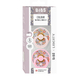 BIBS Набор пустышек латексных Liberty Colour, 2 шт. Oscar Meadow - Baby Pink/Petal, 0+ мес. 11035102