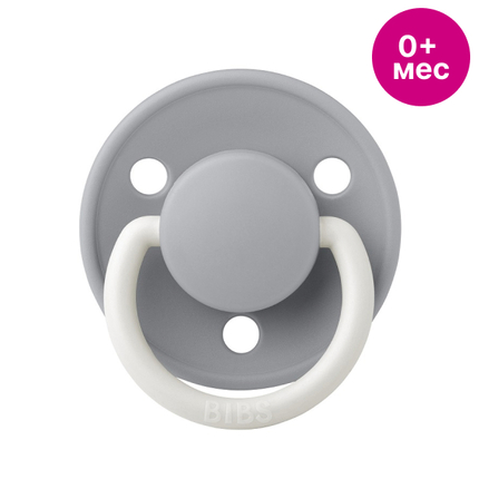 BIBS De Lux Glow Пустышка силиконовая ночная, Cloud, 0+ мес. 1010272