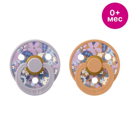 BIBS Набор пустышек латексных Liberty Colour, 2 шт. - Blossom - Pumpkin Mix, 0+ мес. 11021102