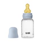 BIBS - Baby Blue, 5016231,  Бутылочка с латексной соской, медленный поток 150 мл. 05338