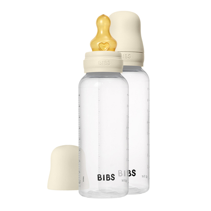BIBS - Ivory, Набор бутылочек с латексной соской, средний поток 270 мл. 05347