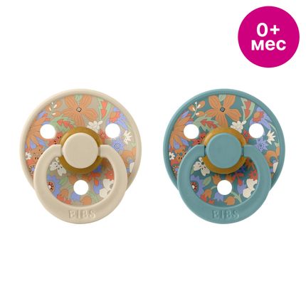 BIBS Набор пустышек латексных Liberty Colour, 2 шт. - Blossom - Vanilla Hush Mix, 0+ мес. 11021103