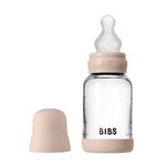 BIBS - Blush Стеклянная бутылочка с силиконовой соской, медленный поток 120 мл 50191244 