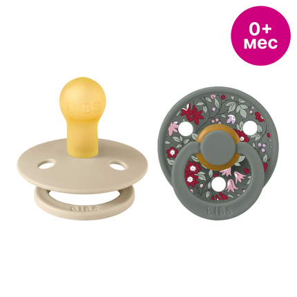 BIBS Набор пустышек латексных Liberty Colour, 2 шт. - Chamomile Lawn - Pine Mix, 0+ мес. 11012104