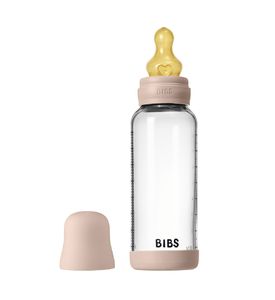 BIBS - Blush  Стеклянная бутылочка с латексной соской, средний поток 240 мл 5020244