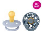 BIBS Набор пустышек латексных Liberty Colour, 2 шт. - Bobo - Dusty Blue Mix, 0+ мес. 11020102
