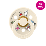 BIBS x Moomin Colour] Пустышка латексная, Friends - Ivory, 6+ мес.  20031216 