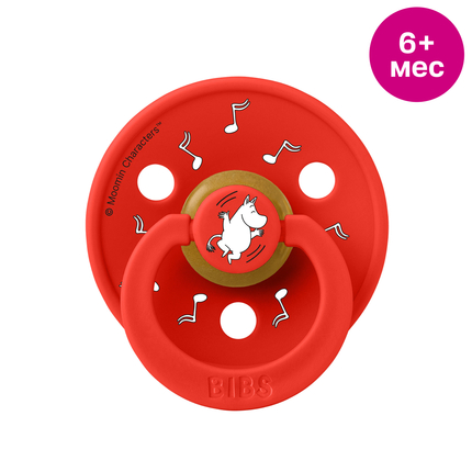 BIBS x Moomin Colour Пустышка латексная, Dancing - Candy Apple, 6+ мес. 20032290