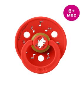 BIBS x Moomin Colour Пустышка латексная, Dancing - Candy Apple, 6+ мес. 20032290