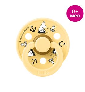 BIBS x Moomin Colour 10030310 Пустышка латексная,  Sailing Moomins - Pale Butter, 0+ мес.