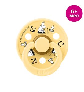 BIBS x Moomin Colour 20030310 Пустышка латексная,  Sailing Moomins - Pale Butter, 6+ мес.