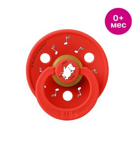 BIBS x Moomin Colour 10032290 Пустышка латексная, Dancing - Candy Apple, 0+ мес.