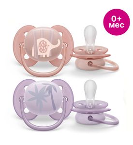 SCF091/09 Avent Силиконовая пустышка Ultra soft Deco, 0-6M (2 шт)