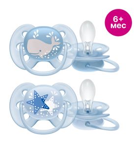 Philips Avent SCF223/03 Пустышка Ultra soft для мальчиков (кит,звезда) (6-18)