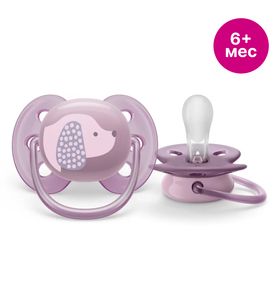 SCF092/05 Avent Силиконовая пустышка Ultra soft Deco 6-18м, 1шт.