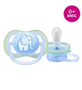 Philips Avent SCF086/01 Пустышка ultra air, Слон, 0-6 мес, 1 шт, для мальчиков