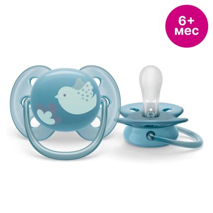 SCF092/04 Avent Силиконовая пустышка Ultra soft Deco 6-18м, 1шт.