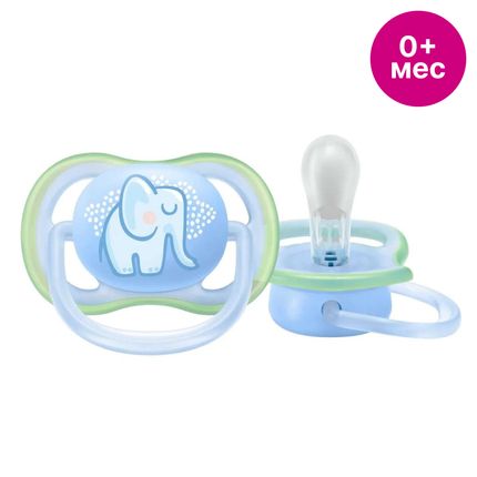 Philips Avent SCF086/01 Пустышка ultra air, Слон, 0-6 мес, 1 шт, для мальчиков