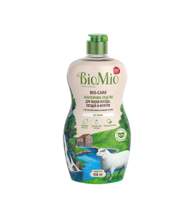 BioMio BIO-CAREСредство для мытья посуды, овощей и фруктов с экст ХЛОПКА и ионами СЕРЕБРА  450 м