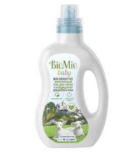 BioMio Экологичный гель и кондиционер для стирки детского белья   BABY BIO-SENSITIVE 1л.