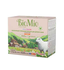 BioMio Стиральный порошок д/цветного белья с экстрактом ХЛОПКА без запаха  BIO-COLOR 1,5 кг