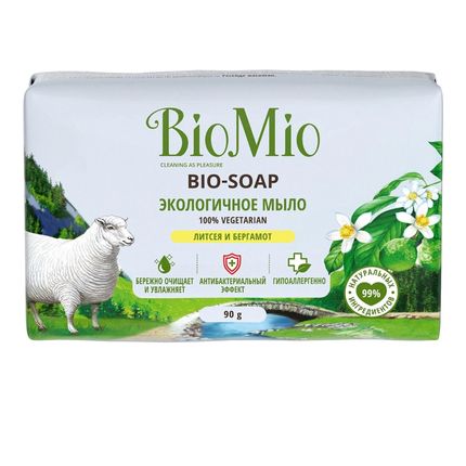 BioMio Экологичное туалетное мыло литсея и бергамот  BIO-SOAP 90 г