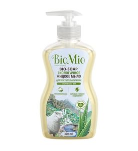 BioMio Экологичное жидкое мыло для чувств. кожи с гелем алоэ вера, увлажн 300мл BIO-SOAP SENSITIVE