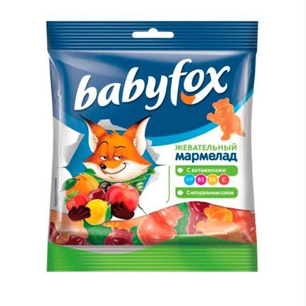 Жев. мармелад baby fox Бегемоты 70/50