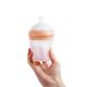 BORRN BABY FEEDING BOTTLE Бутылочка из силикона с держателем из пластика 150 мл (оранж)