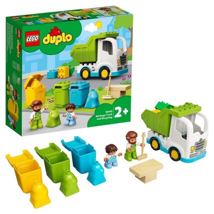 LEGO DUPLO Town Конструктор 10945 Мусоровоз и контейнеры для раздельного сбора мусора