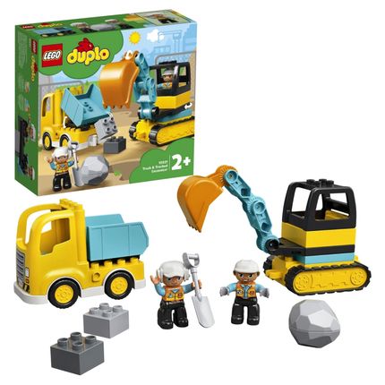 LEGO DUPLO Town Конструктор Грузовик и гусеничный экскаватор 10931