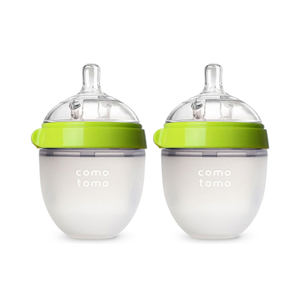 Набор бутылочек для кормления COMO TOTO, цвет зелёный (150 мл.) Natural Feel Baby Bottle (150TG-EN)