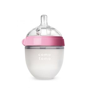 Бутылочка для кормления COMOTOMO, цвет розовый (150 мл.)