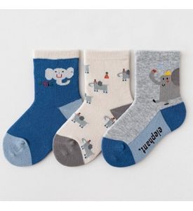 Caramella Набор детских носков «Слоники» в мягкой упаковке, 3 пары